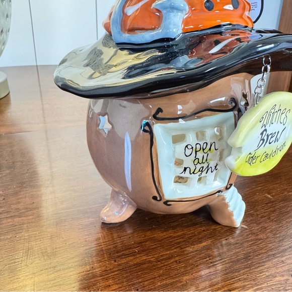 Halloween Witches House candle holder. Blue sky clay works by Heather Goldmine - Picture 3 of 15